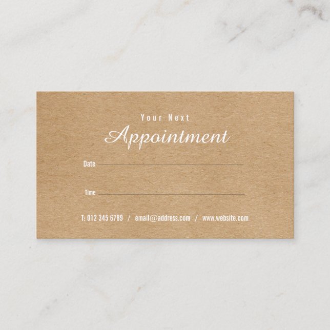 Carte de rappel simple pour les nominations profes (Devant)