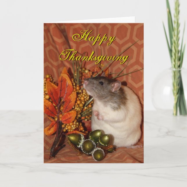 Carte de rat Thanksgiving (Devant)