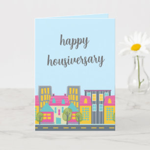Carte de réaltor Housiversary à script mignon