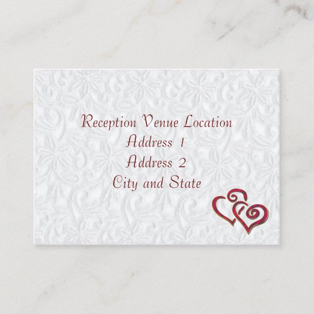 Carte de réception (Devant)