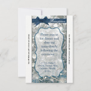 Carte de réception 3,5 x 7 Crackée Glace hivernale