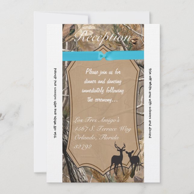 Carte de réception 3,5x7 Hunters Camo Camouflage C (Devant)