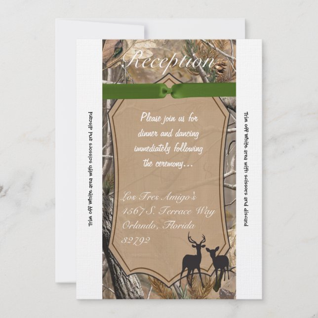 Carte de réception 3,5x7 Hunters Camo Camouflage C (Devant)