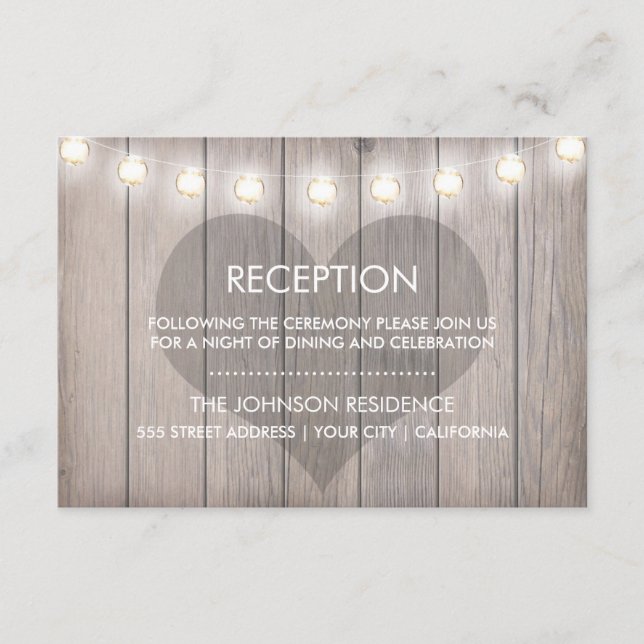 Carte de réception à cœur taché (Devant)