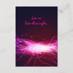 Carte de réception Bat mitzvah Neon Star