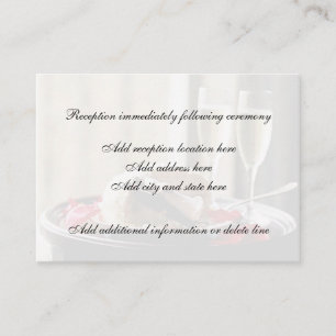 Carte de réception de célébration de mariage