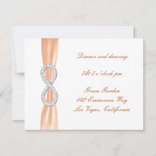 Carte de réception de mariage à l'infini en diaman