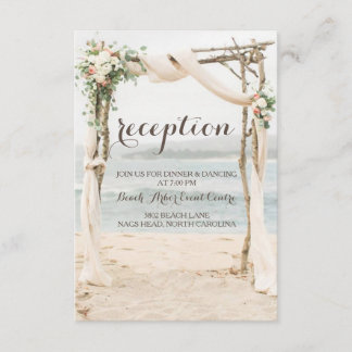 Carte de réception de mariage Beach Arbor