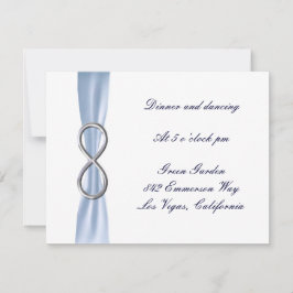 Carte de réception de mariage Blue Infinity