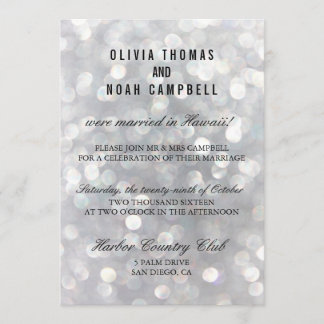 Carte de réception de mariage élégante gris modern