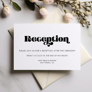 Carte de réception de mariage en écriture rétro vi