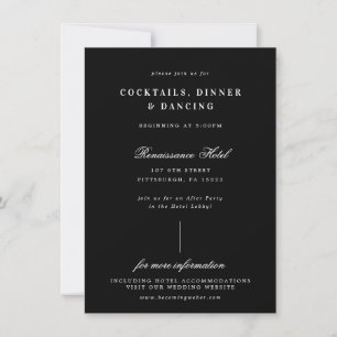 Carte de réception de mariage minimaliste moderne