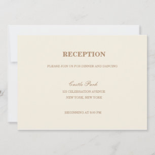 Carte de réception de mariage moderne