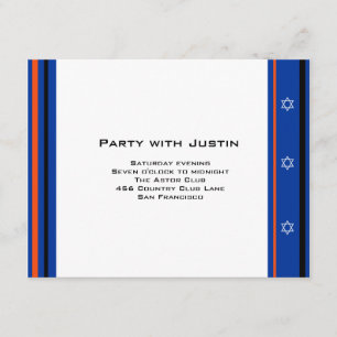 Carte de réception de Mitzvah de barre de