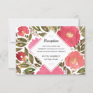 Carte de réception Fleurs Bloom