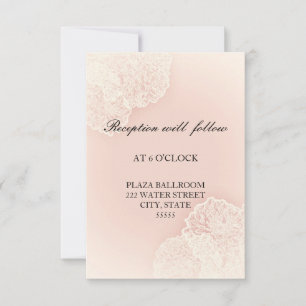 Carte de réception florale de chrysanthème rose