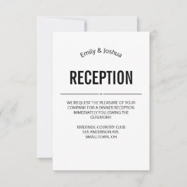 Carte de réception Invitation Mariage modèle perso