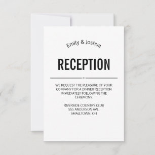 Carte de réception Invitation Mariage modèle perso