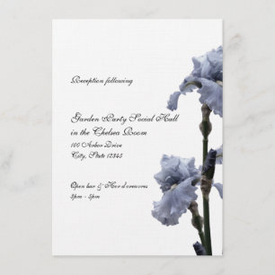 Carte de réception Iris Bleu