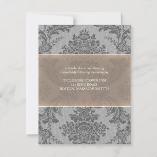 Carte de réception Lavender Elegant Damask