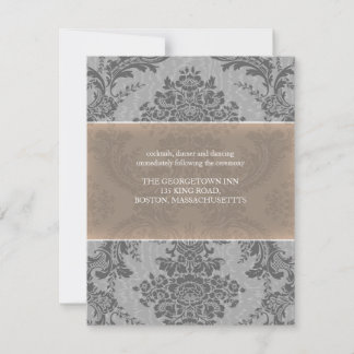 Carte de réception Lavender Elegant Damask