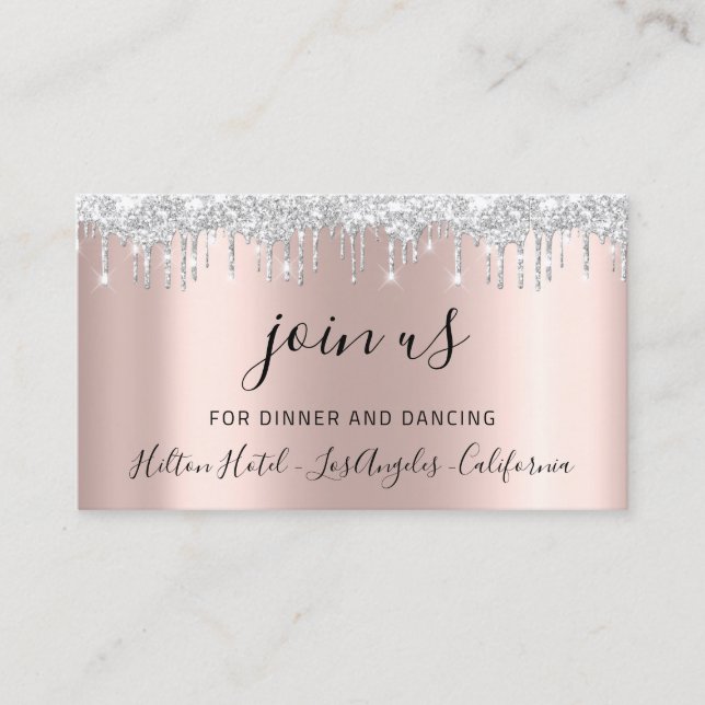 Carte de Réception Mariage Roseaux de Mariée (Devant)