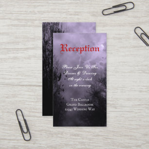 Carte de réception modifiable Haunée Raven Purple