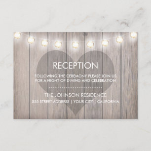 Carte de réception souillée par coeur