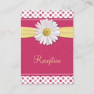 Carte de réception Watermelon rose et jaune