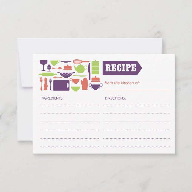 Carte de recette (Devant)