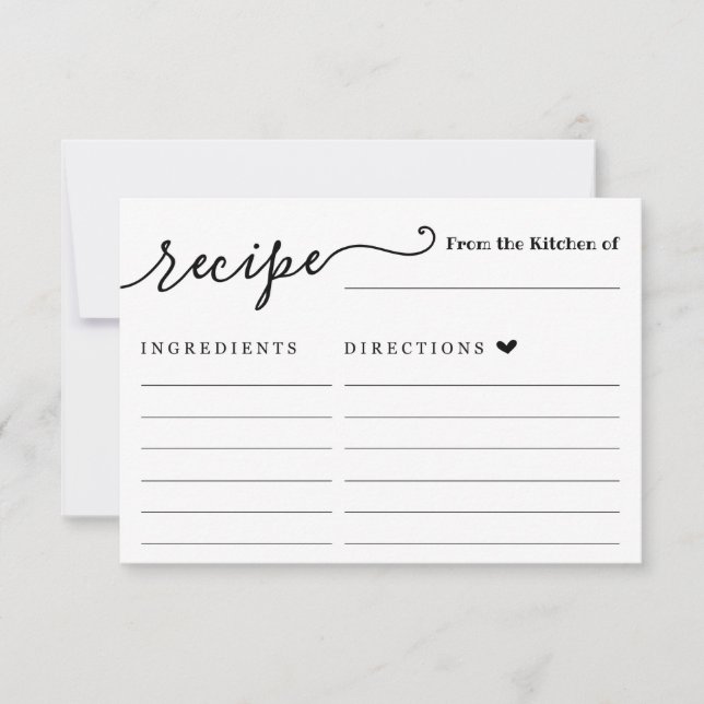 Carte de recette (Devant)