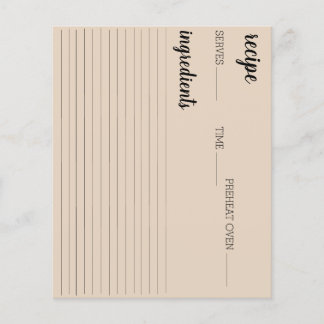 Carte de recette