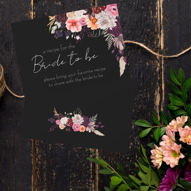 Carte de recette à apporter Dark Moody (Créateur téléchargé)