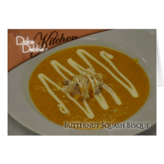 Carte de recette - bisque de courge de Butternut