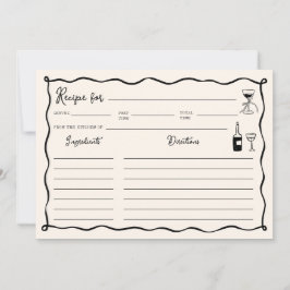 Carte de recette Black Thats Amore Fête des mariée