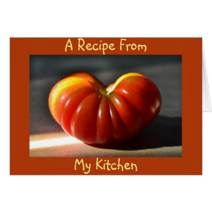 Carte de recette blanche tomate