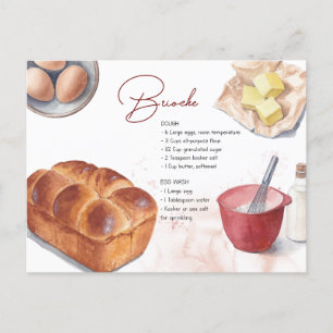 Carte de recette Brioche