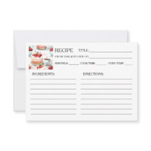 Carte de recette café et gâteau cerise