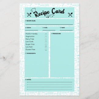 Carte de recette conviviale PCOS