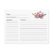 Carte de recette Coral Floral