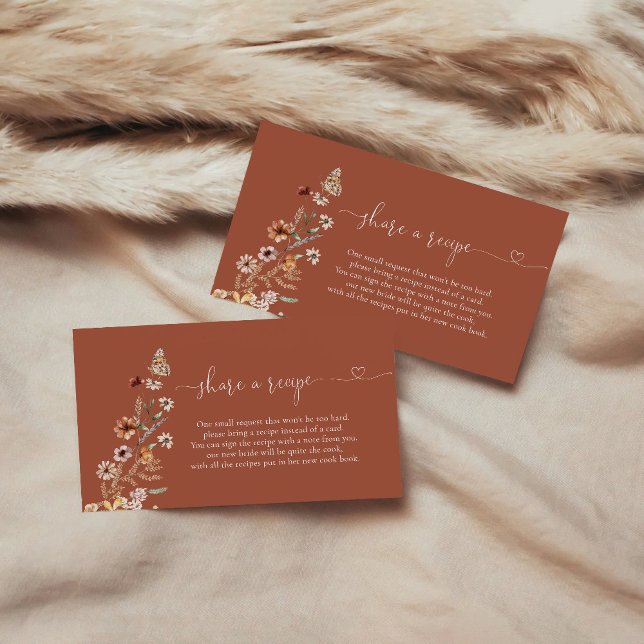 Carte de recette de Baby Shower avec Terracotta Ti (Créateur téléchargé)