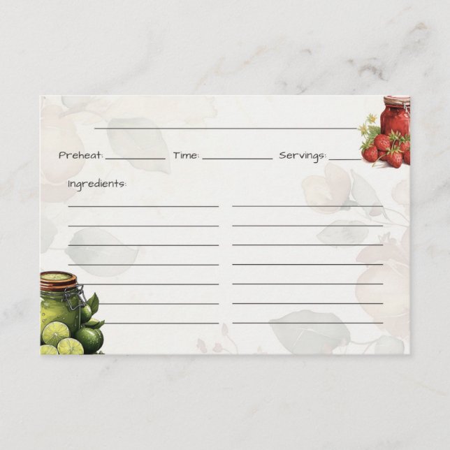 Carte de recette de base Marmalade (Devant)