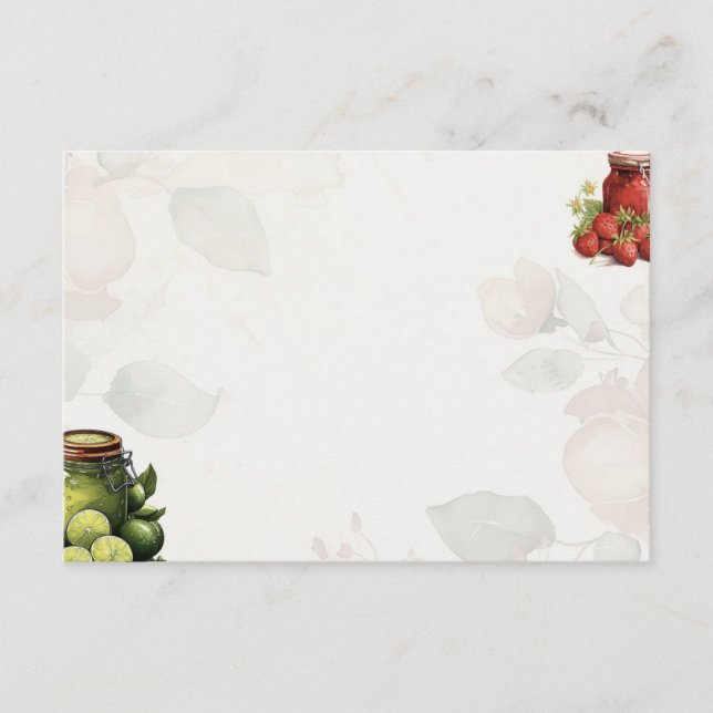 Carte de recette de base Marmalade vierge (Devant)