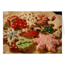 Carte de recette de biscuit de Noël
