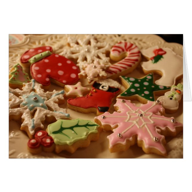Carte de recette de biscuit de Noël (Devant Horizontal)