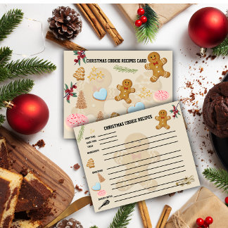 Carte de recette de biscuits de Noël | Cuisson des
