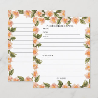 Carte de recette de douche de mariage Floral Moder