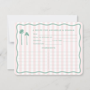 Carte de recette de douche de mariée Pretty Pink P