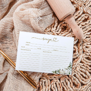 Carte de recette de douche nuptiale automnale à ve
