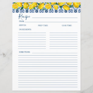 Carte de recette de douche nuptiale en carrelage b